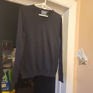 Topman Men's Dark Gray V-Neck Sweater